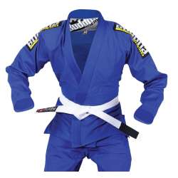 Kimono BJJ infinity Buddha azul royal + cinturón blanco